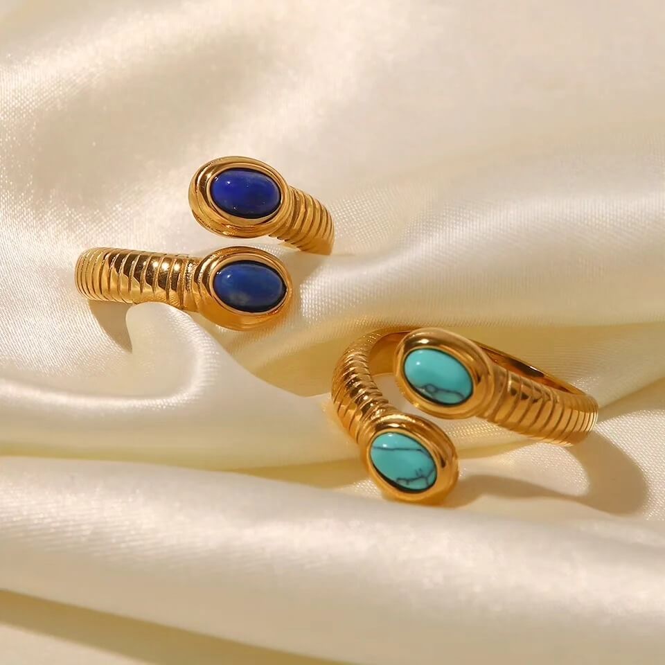 Δαχτυλίδια ”Lapis Lazuli-Chaolite”